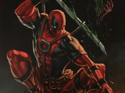 Comic Deadpool Abstract Wallpaper 4K, Abstract category