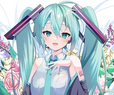 Radiant Vibrant Wallpaper Abstract Wallpaper 4K 2894x2412 A, Vibrant, Hd, Desktop, Wallpaper, Featuring, Hatsune, Miku, Iconic, Vocaloid, Character, Surrounded, White, Gray, Square, QHD