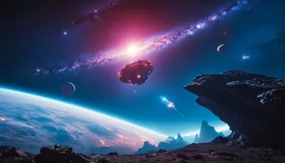 Depicting Earth Nearby Planets Glowing Space Wallpaper 4K 2688x1536 Hd, Pc, Desktop, Wallpaper, Depicting, Earth, And, Nearby, Planets, Glowing, Space, Nebula, Brown, Red, Ultrawide, QHD