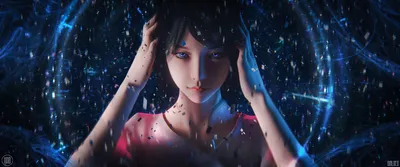 Anime Wallpaper 1918x802 Abstract Wallpaper 4K 1918x802 Dark Blue, Ultrawide