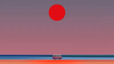 Minimalist Vehicle Van Minimal Wallpaper 4K 1920x1080 Minimalist, Vehicle, Van, Hd, Desktop, Wallpaper:, Background, Gray, Ultrawide, Full HD