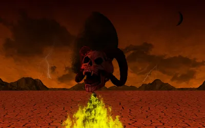 Dark Skull Emerging Black/Dark Wallpaper 4K 1680x1050 A, Striking, Hd, Desktop, Wallpaper, Featuring, Dark, Skull, Emerging, Fiery, Landscape, Set, Brown, Ultrawide
