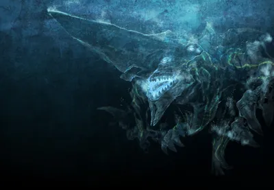 Dark Underwater Menacing Monster Black/Dark Wallpaper 4K 2289x1586 Dark, Underwater, Scene, Featuring, A, Menacing, Monster, From, Movie, Pacific, Rim, Captured, Gray, Brown, Landscape, Full HD