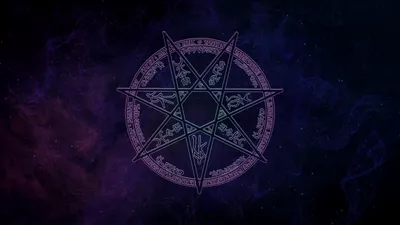 Dark Dark Wallpaper Space Wallpaper 4K 1920x1080 Hd, Pc, Desktop, Wallpaper, Featuring, A, Dark, Space, Glowing, Pink, Pentagram, Intricate, Black, Ultrawide, Full HD