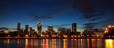Dreamy Illuminated Wallpaper World Wallpaper 4K 2560x1080 Hd, Desktop, Wallpaper, Showcasing, The, Illuminated, Man-made, Skyline, Montreal, Twilight, City, Lights, Black, Ultrawide, QHD