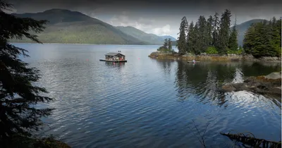 Photography Tranquil Lake Landscape Nature Wallpaper 4K 1898x998 Boat, Near, Tree-covered, Ultrawide