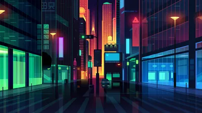 Artistic Minimalist Neon Cityscape World Wallpaper 4K 1918x1078 Neon, Ultrawide