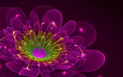 Golden Abstract Wallpaper Nature Wallpaper 4K 2560x1600 Abstract, Fractal, Design, Resembling, A, Glowing, Multi-layered, Flower, Vibrant, Purple, Green, Yellow, Brown, Ultrawide, QHD