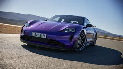 Taycan Turbo Vibrant Purple Cars Wallpaper 4K 7678x4318 Road, Ultrawide, 4k