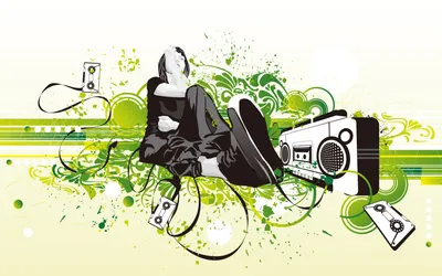 Abstract Cool Relaxed Figure Boombox Abstract Wallpaper 4K 1918x1198 Cool, Ultrawide