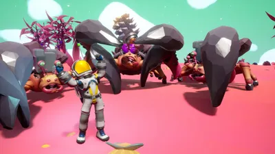 Bold Video Wallpaper Space Wallpaper 4K 3840x2160 4k, Ultra, Hd, Pc, Desktop, Wallpaper, Of, The, Video, Game, Starseeker, Astroneer, White, Pink, Gray, Ultrawide