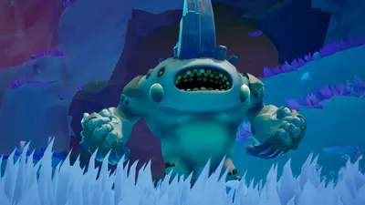 Glowing Blue Alien Brute Charging Space Wallpaper 4K 1920x1080 Hd, Pc, Desktop, Wallpaper, Glowing, Blue, Alien, Brute, Charging, Through, Bioluminescent, Grasses, Gray, Pink, Brown, Ultrawide, Full HD
