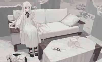 Anime Wallpaper 3622x2214 Abstract Wallpaper 4K 3622x2214 Light Gray, Room, Hair, Ultrawide, QHD
