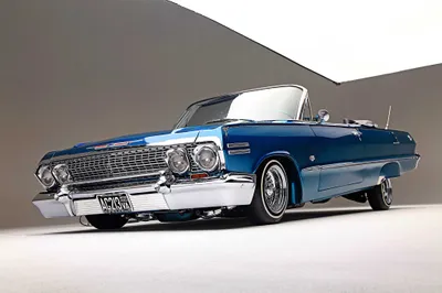 Blue Chevrolet Impala Lowrider Abstract Wallpaper 4K 2038x1358 Blue, Full HD, Ultrawide