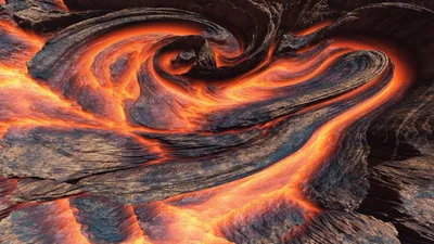 Dynamic Flow Volcanic Lava Vibrant Black/Dark Wallpaper 4K 1920x1080 An, Hd, Wallpaper, Showcasing, The, Dynamic, Flow, Of, Volcanic, Lava, Vibrant, Orange, Purple, Brown, Ultrawide, Full HD