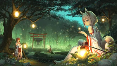 Original Anime Nekomimi Character Nature Wallpaper 4K 2667x1500 Hd, Desktop, Wallpaper, Featuring, An, Original:, Anime, Scene, Nekomimi, Character, Serenely, Lit, White, Brown, Gray, Ultrawide, QHD