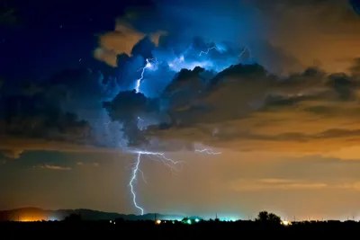 Photography Dramatic Lightning Black/Dark Wallpaper 4K 2700x1800 Photography, Dramatic, Lightning, Bolt, Over, A, Silhouetted, Landscape, Night, Quad, Desktop, Brown, QHD