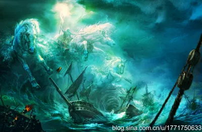 Vivid Fantasy Wallpaper Fantasy Wallpaper 4K 2600x1700 A, Stunning, Fantasy, Landscape, Featuring, Knight, Amidst, Crashing, Waves, Mythical, Horses, Ships, Pink, Brown, White, Ultrawide, QHD