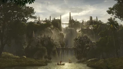 Fantasy Cityscape Mystical Wallpaper 4K, World category
