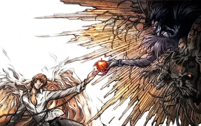Characters Anime Death Black/Dark Wallpaper 4K 2229x1399 Hd, Desktop, Wallpaper, Featuring, Characters, From, The, Anime, Death, Note, Depicting, Intense, White, Ultrawide, Full HD