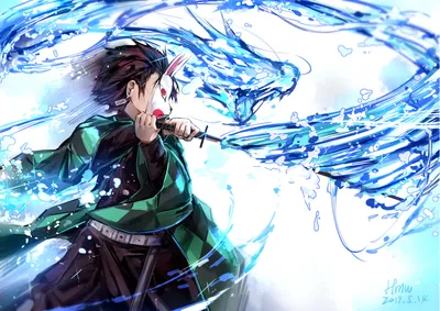 Sleek Tanjiro Wallpaper Fantasy Wallpaper 4K 3508x2480 Hd, Desktop, Wallpaper, Of, Tanjiro, Kamado, From, Demon, Slayer:, Kimetsu, Yaiba, Holding, White, Landscape, QHD