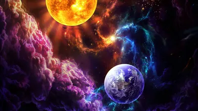 Sci Depicting Earth Wallpaper 4K, Space category