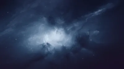 Deep Blue Sci Space Glowing Space Wallpaper 4K 5120x2880 Deep, Blue, Sci-fi, Space, Scene, Glowing, Nebula, With, Swirling, Wisps, Distant, Gray, Brown, Ultrawide, 4k