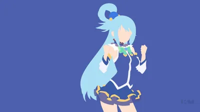 Minimalist Anime Flat Color Silhouette Minimal Wallpaper 4K 3840x2160 Minimalist, Anime, 4k, Ultra, Hd, Pc, Desktop, Wallpaper, Flat-color, Silhouette, Aqua, Konosuba, Brown, White, Ultrawide