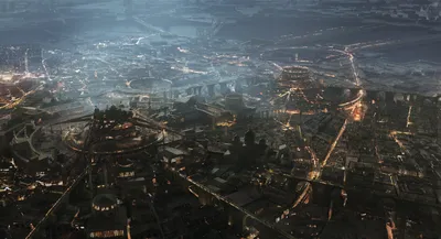 Dark Sci Wallpaper World Wallpaper 4K 3000x1629 Sci-fi, Cityscape, At, Night, With, Layered, Towers, And, Glowing, Streets, Quad, Desktop, Gray, Ultrawide, QHD