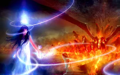 Sleek Fantasy Wallpaper Fantasy Wallpaper 4K 1920x1200 A, Fantasy-themed, Hd, Desktop, Wallpaper, Featuring, Woman, Surrounded, Ethereal, Light, Battling, Fiery, White, Ultrawide, Full HD