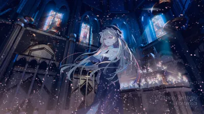 Black Purple Anime Technology Wallpaper 4K 2056x1156 Long Hair, Digital-art, Fan Art, Full HD, Ultrawide