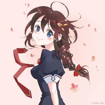 Anime Kantai Collection Shigure Kancolle Technology Wallpaper 4K 2046x2046 Kantai Collection, Shoulder Length Hair, Digital-art, Fan Art, Full HD, Square