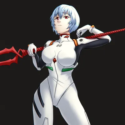 Black Anime Rebuild Evangelion Technology Wallpaper 4K 1998x1998 Rebuild Of Evangelion, Neon Genesis Evangelion, Ayanami Rei, Short Hair, Blue Hair, Digital-art, Neon, Full HD, Square