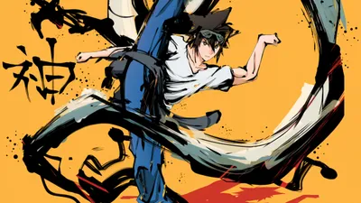 Sleek Black Wallpaper Black/Dark Wallpaper 4K 5118x2878 Jin Mori, God Of Highschool, Martial Arts, Ultrawide, 4k