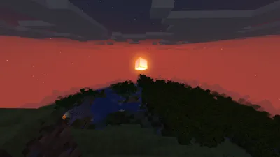 Black Minecraft Sunset Landscape General Games Wallpaper 4K 1918x1078 Video Games, Video Game Landscape, Ultrawide