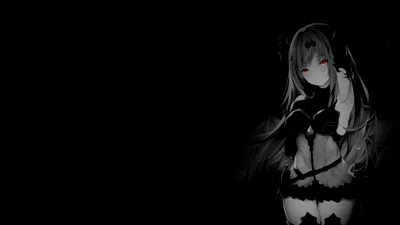 Serene Black Wallpaper Black/Dark Wallpaper 4K 1918x1078 Selective Coloring, Black Background, Dark Background, Granblue Fantasy, Dark Angel Olivia, Ultrawide