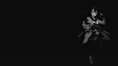 Black Purple Selective Coloring Black/Dark Wallpaper 4K 2558x1438 Selective Coloring, Black Background, Dark Background, Girls With Guns, Girls Frontline, Full HD, Ultrawide