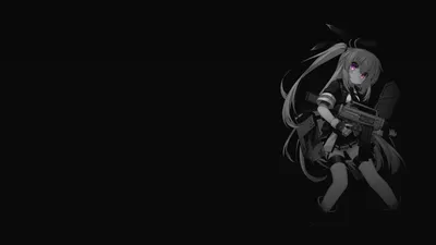 Dark Black Wallpaper Black/Dark Wallpaper 4K 2558x1438 Selective Coloring, Black Background, Dark Background, Girls With Guns, Girls Frontline, Blue, Full HD, Ultrawide