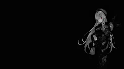 Serene Black Wallpaper Black/Dark Wallpaper 4K 2558x1438 Selective Coloring, Black Background, Dark Background, Girls Frontline, Full HD, Ultrawide