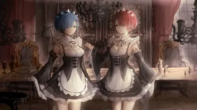 Black Anime Zero Black/Dark Wallpaper 4K 2950x1653 Blue Hair, Pink Hair, Short Hair, Ultrawide, QHD