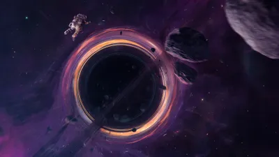 Sci Astronaut Floating Near Glowing Space Wallpaper 4K 3840x2160 4k, Ultra, Hd, Sci-fi, Wallpaper, Featuring, An, Astronaut, Floating, Near, Glowing, Black, Brown, Ultrawide