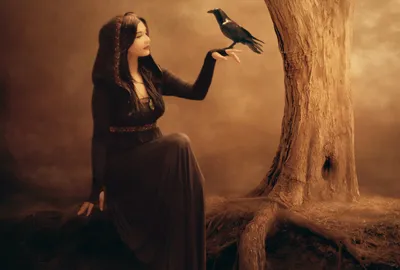 Radiant Gothic Wallpaper Fantasy Wallpaper 4K 3075x2074 Hd, Desktop, Wallpaper, Featuring, A, Gothic, Fantasy, Setting, Woman, Dark, Attire, Sitting, Brown, Orange, Landscape, QHD
