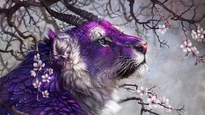Mythical Tiger Vibrant Purple Mane Animals Wallpaper 4K 1920x1080 Hd, Desktop, Wallpaper, Featuring, A, Mythical, Tiger, With, Vibrant, Purple, Mane, Adorned, Gray, Ultrawide, Full HD