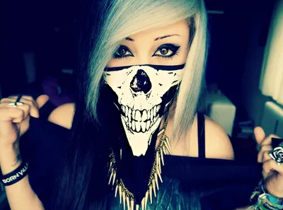 Young Individual Emo Wearing Black/Dark Wallpaper 4K 1550x1152 Hd, Desktop, Wallpaper:, Featuring, A, Young, Individual, With, Emo, Style, Wearing, Skull-patterned, White, Gray, Landscape