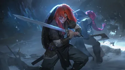 Fantasy Woman Warrior Red Hair Fantasy Wallpaper 4K 1920x1080 Hd, Wallpaper, Of, A, Fantasy, Woman, Warrior, With, Red, Hair, Wielding, Sword, Brown, Ultrawide, Full HD