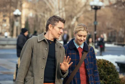 Ethan Hawke Greta Gerwig Movie Abstract Wallpaper 4K 5760x3840 Ethan, Hawke, Greta, Gerwig, Movie, Maggie's, Plan, Hd, Maggie, 039, Desktop, Gray, Landscape, 4k
