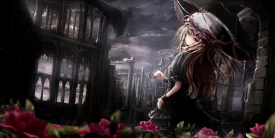 Bright Dark Wallpaper Black/Dark Wallpaper 4K 3515x1779 Dark, Gothic, Anime, Scene, From, Touhou, Featuring, A, Mysterious, Character, Shadowy, Ruins, Gray, Ultrawide, QHD