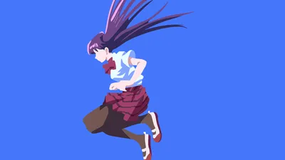 Minimalist Komi Shouko Anime Minimal Wallpaper 4K 3840x2160 Minimalist, Komi, Shouko, Anime, Can't, Communicate, Can, 039, Desktop, Pink, Ultrawide, 4k