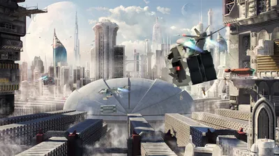 Sci City Skyline Wallpaper 4K, World category