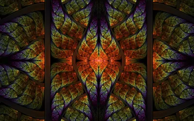 Bright Abstract Wallpaper Abstract Wallpaper 4K 2560x1600 Hd, Abstract, Fractal, Design, With, Vibrant, Autumn, Colors, Forming, Symmetrical, Leaf-like, Patterns, Brown, Ultrawide, QHD